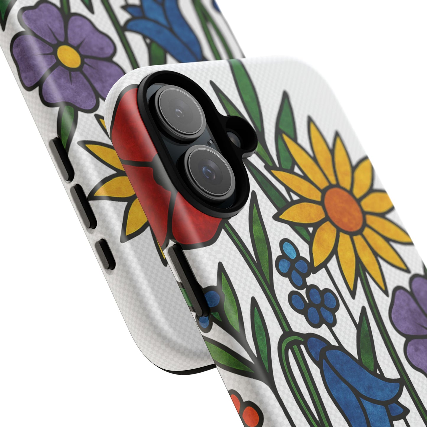 Floral Phone Case, Vibrant Flower Design, Tough Protection, Gift for Nature Lovers, Spring Decor