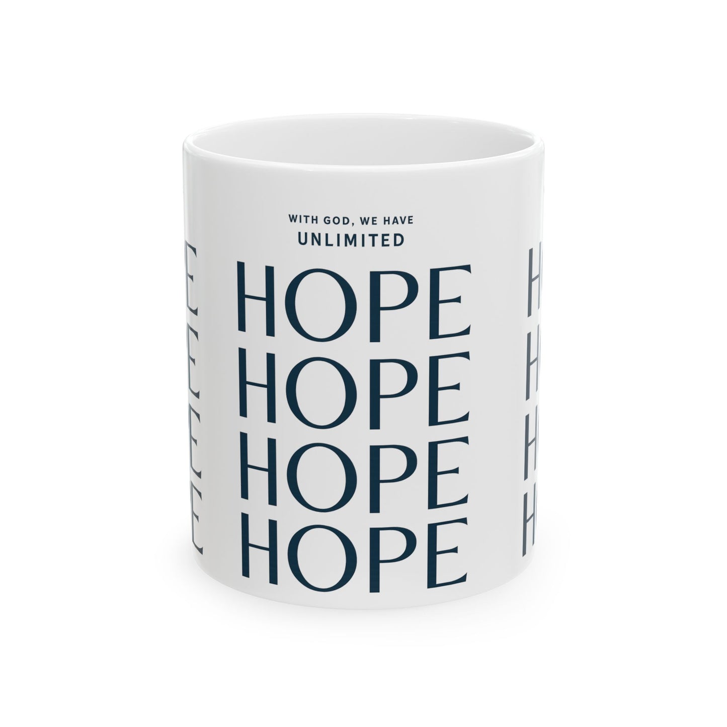 Inspirational Ceramic Mug - Unlimited Hope, Motivational Coffee Cup, Gift for Friends, Faith Mug, Home Decor, Empowering Drinkware