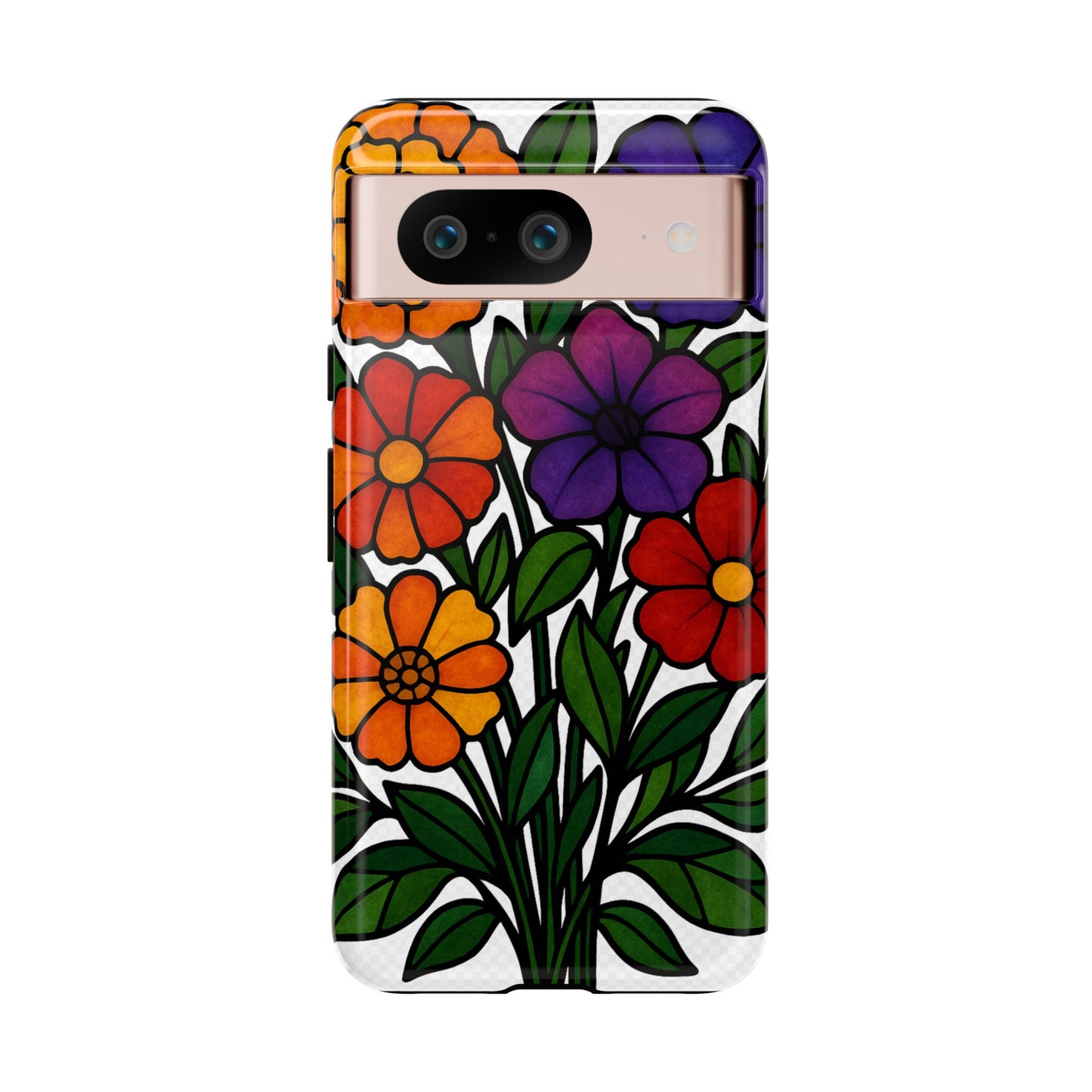 Floral Phone Case, Tough Cases with Colorful Flower Design, Gift for Flower Lovers, Summer Accessories, Trendy Phone Cover