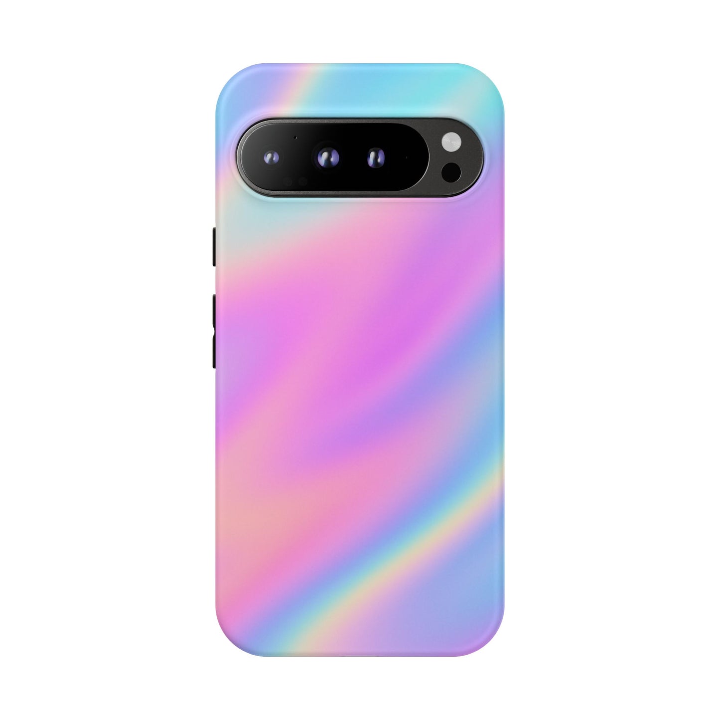 Colorful Holographic Phone Case, Tough Cases for iPhone, Trendy Phone Cover, Unique Gift for Her, Pastel Phone Accessory