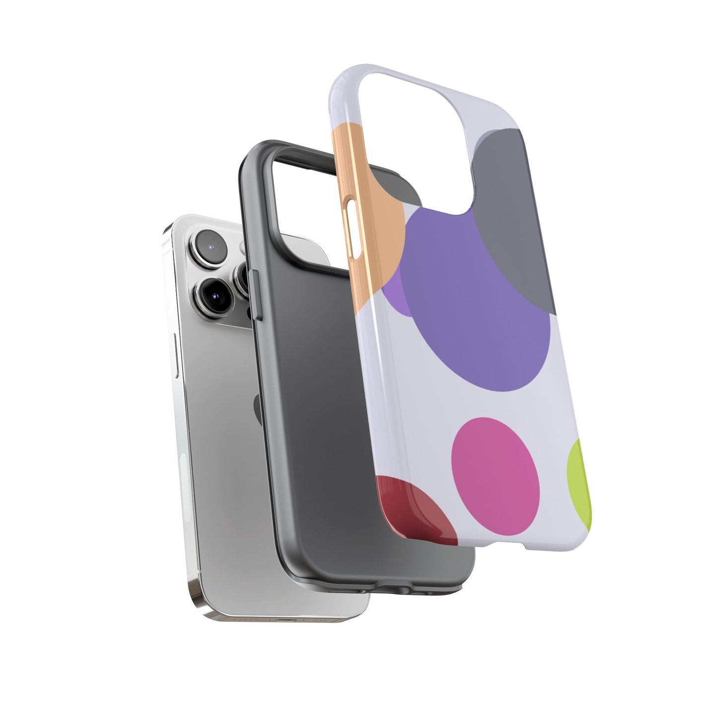 Colorful Geometric Phone Case, Bold Protective Cover for iPhone, Unique Gift for Trendy Teens, Fun Customizable Cases, Modern Design