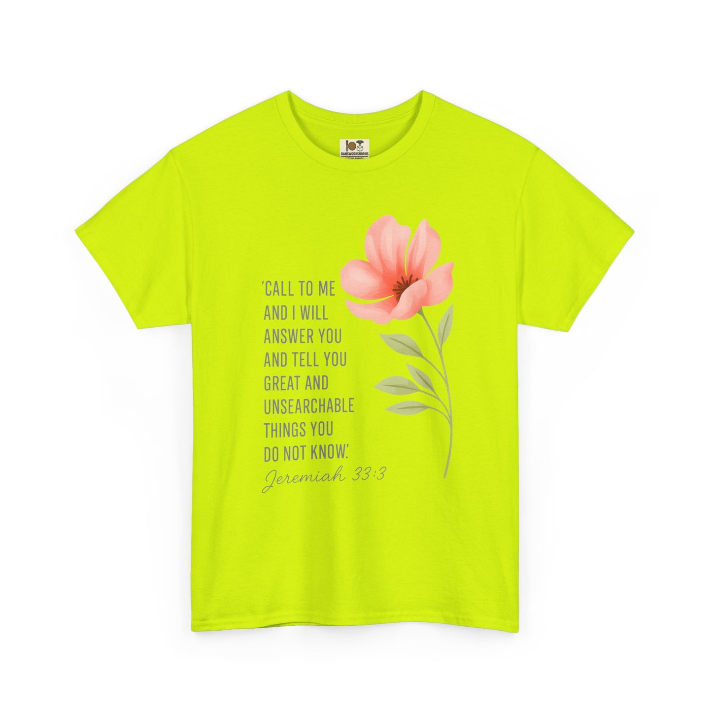 Faith-Inspired Floral Tee, Inspirational T-Shirt, Jeremiah Quote Shirt, Unisex Motivational Cotton Tee, Thoughtful Gift for Her
