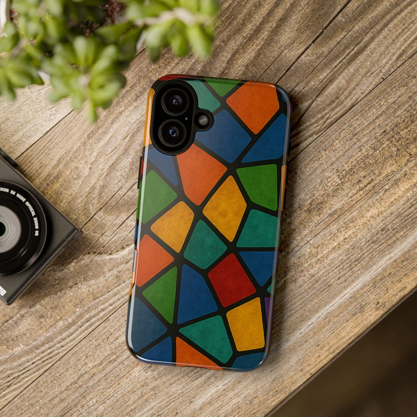 Colorful Mosaic Phone Case, Tough Cell Phone Cover, Vibrant Smartphone Protector, Unique Gift for Weddings, Birthday, Holidays
