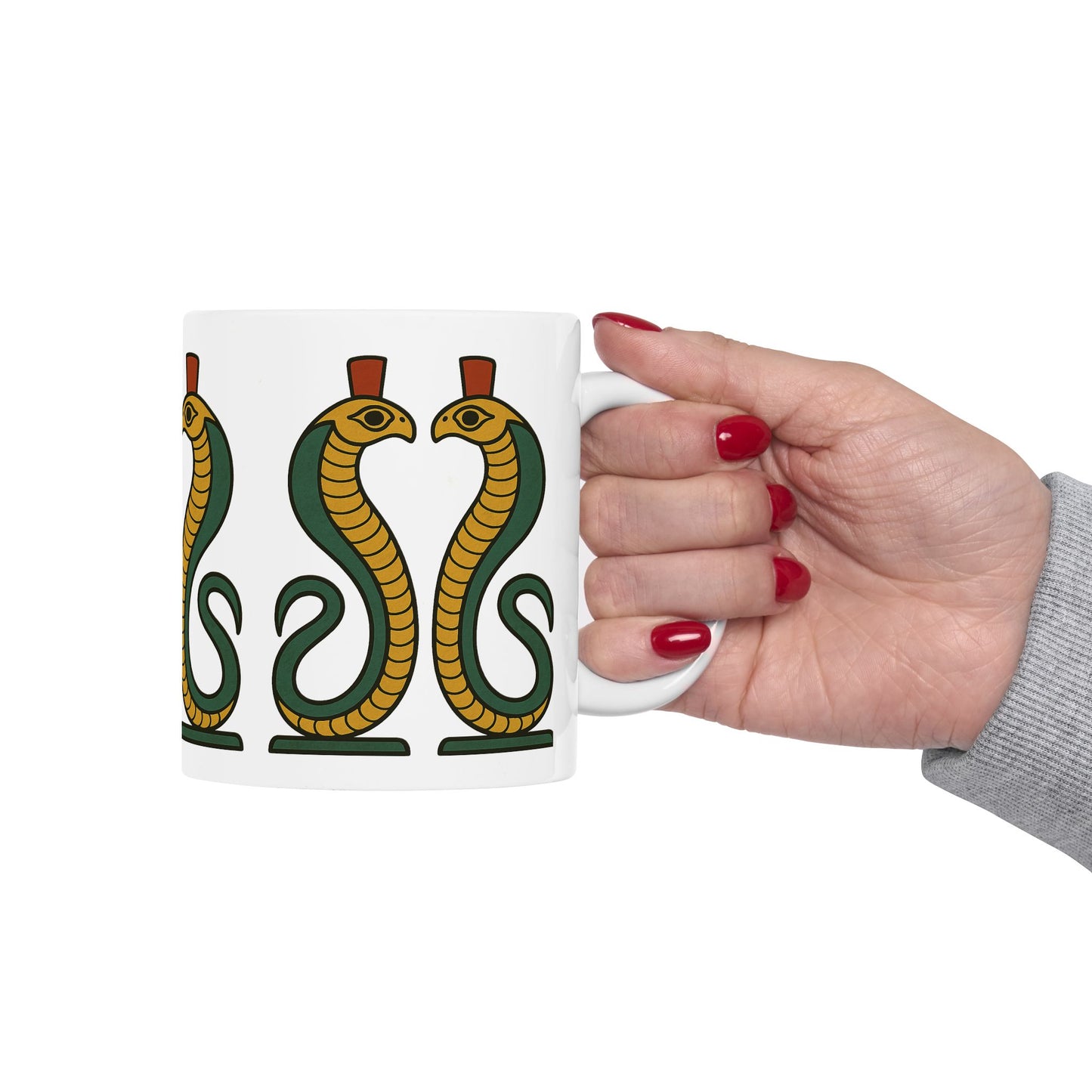 Unique Egyptian Cobra Ceramic Mug - Great for Coffee Lovers, Gift for Birthdays, Holidays, or Home Decor