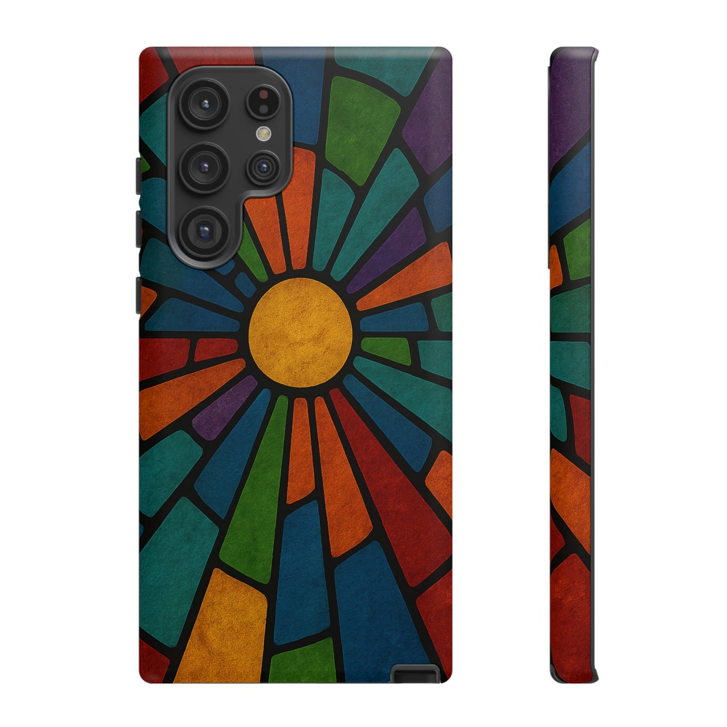 Colorful Stained Glass Phone Case, Tough Cases, Artistic Phone Cover, Vibrant Mobile Accessory, Unique Gift for Art Lovers