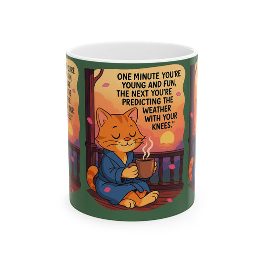 Cozy Cat Quote Ceramic Mug, Funny Gift, Cat Lover Mug, Home Decor, Tea and Coffee Cup, Perfect for Birthday or Holiday