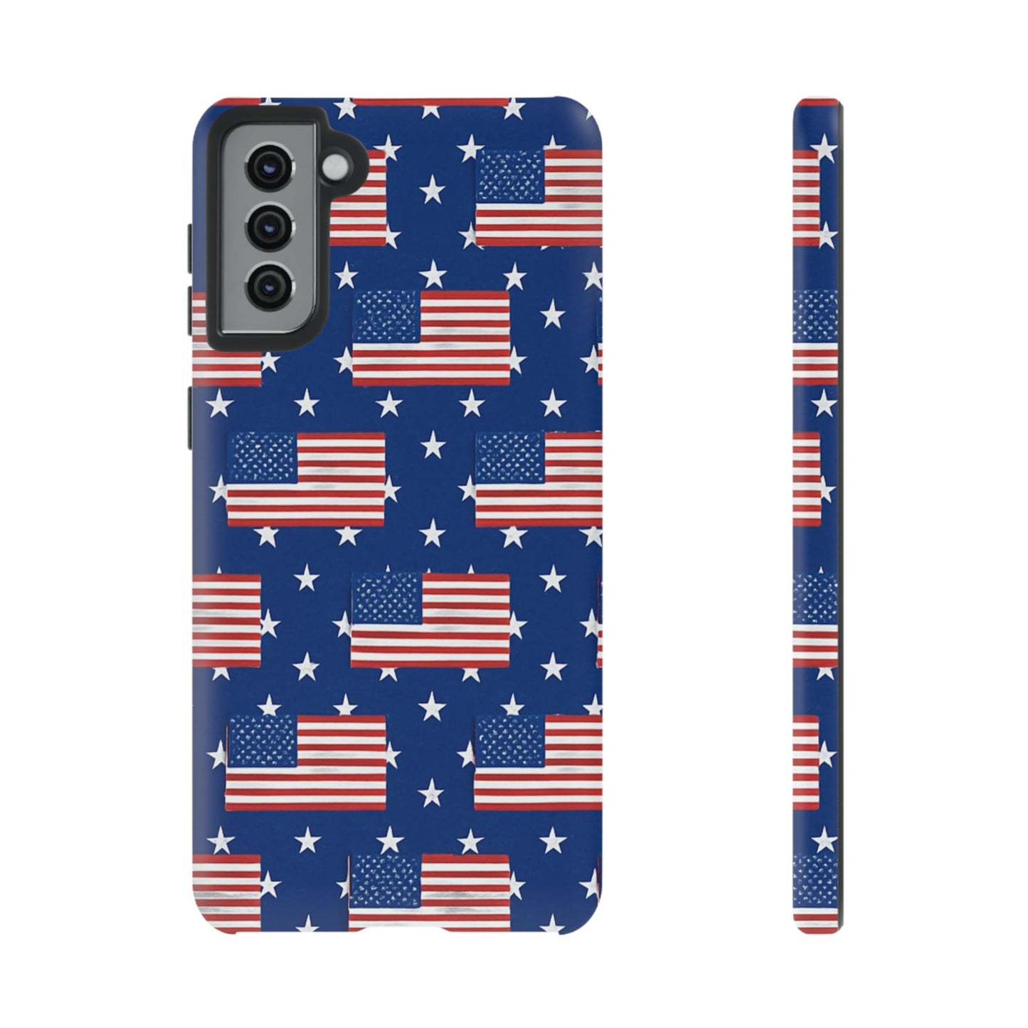 Patriotic Phone Case, Independence Day Accessories, American Flag Design, Star-Spangled Cover, Summer BBQ Gift