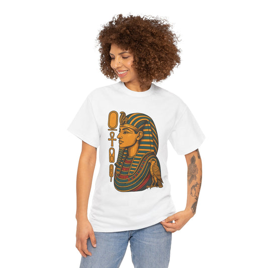 Egyptian Queen Graphic Tee, Vintage Egyptian Art, Unisex Cotton Shirt, Gift for History Lovers, Unique Costume Tee