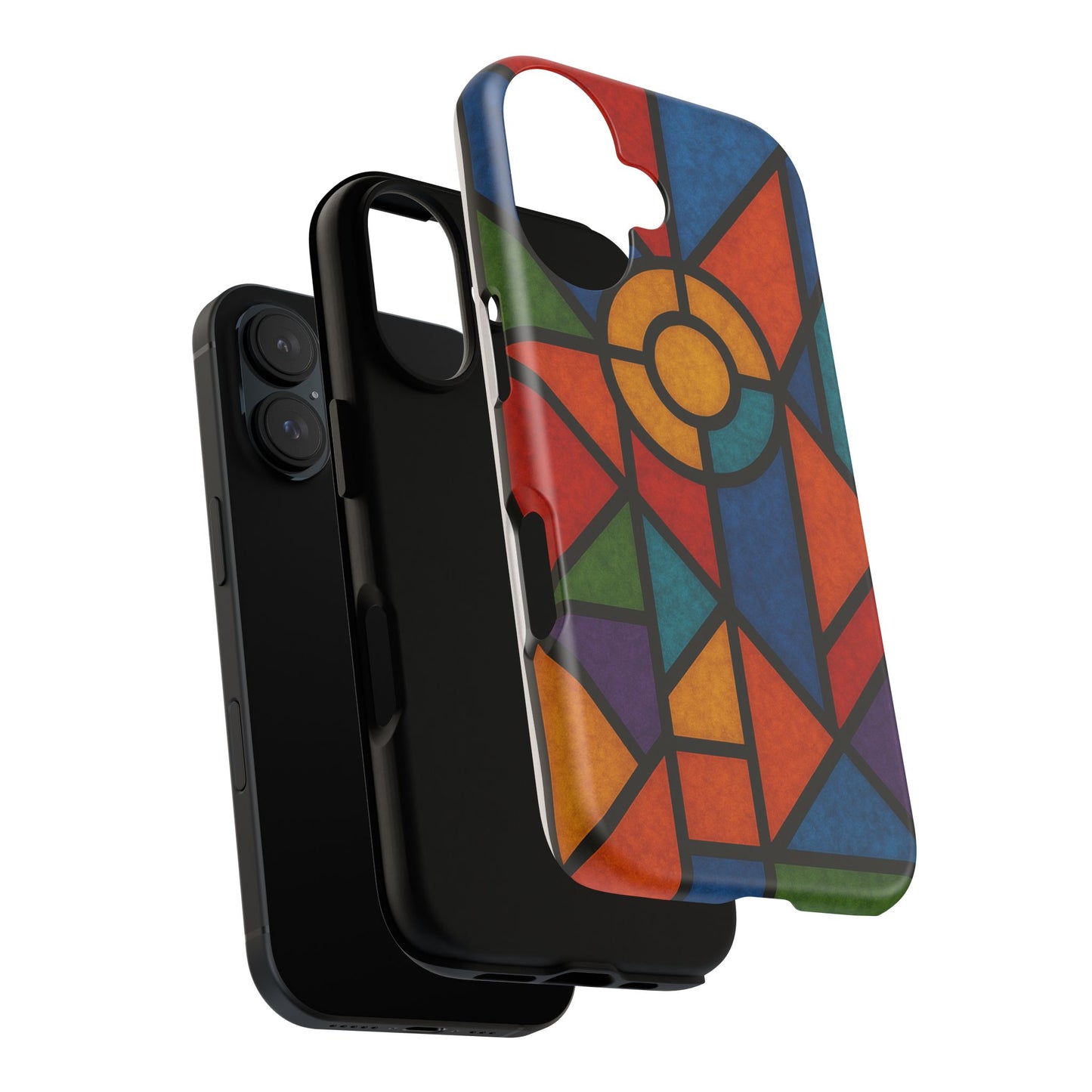 Colorful Stained Glass Phone Case, Artistic Phone Cover, Vibrant Protective Case, Unique Gift for Art Lovers, Stylish Smartphone Accessory