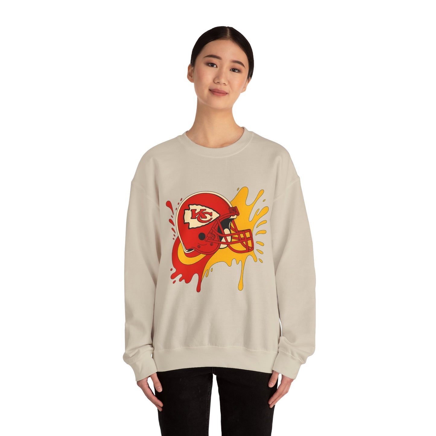 Kansas City Football Sweatshirt, Cozy Game Day Crewneck, Unisex Sportswear, Perfect for Football Fans, Team Spirit Apparel, Holiday Gift