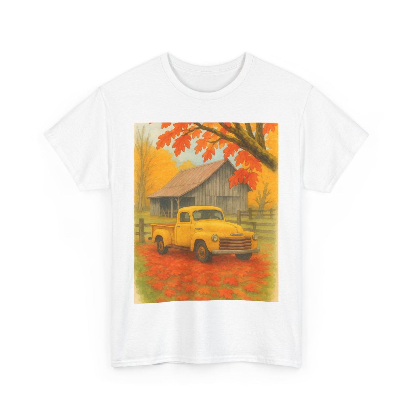 Autumn Vibes Unisex Heavy Cotton Tee, Fall Shirt, Vintage Truck Tee, Cozy [...]