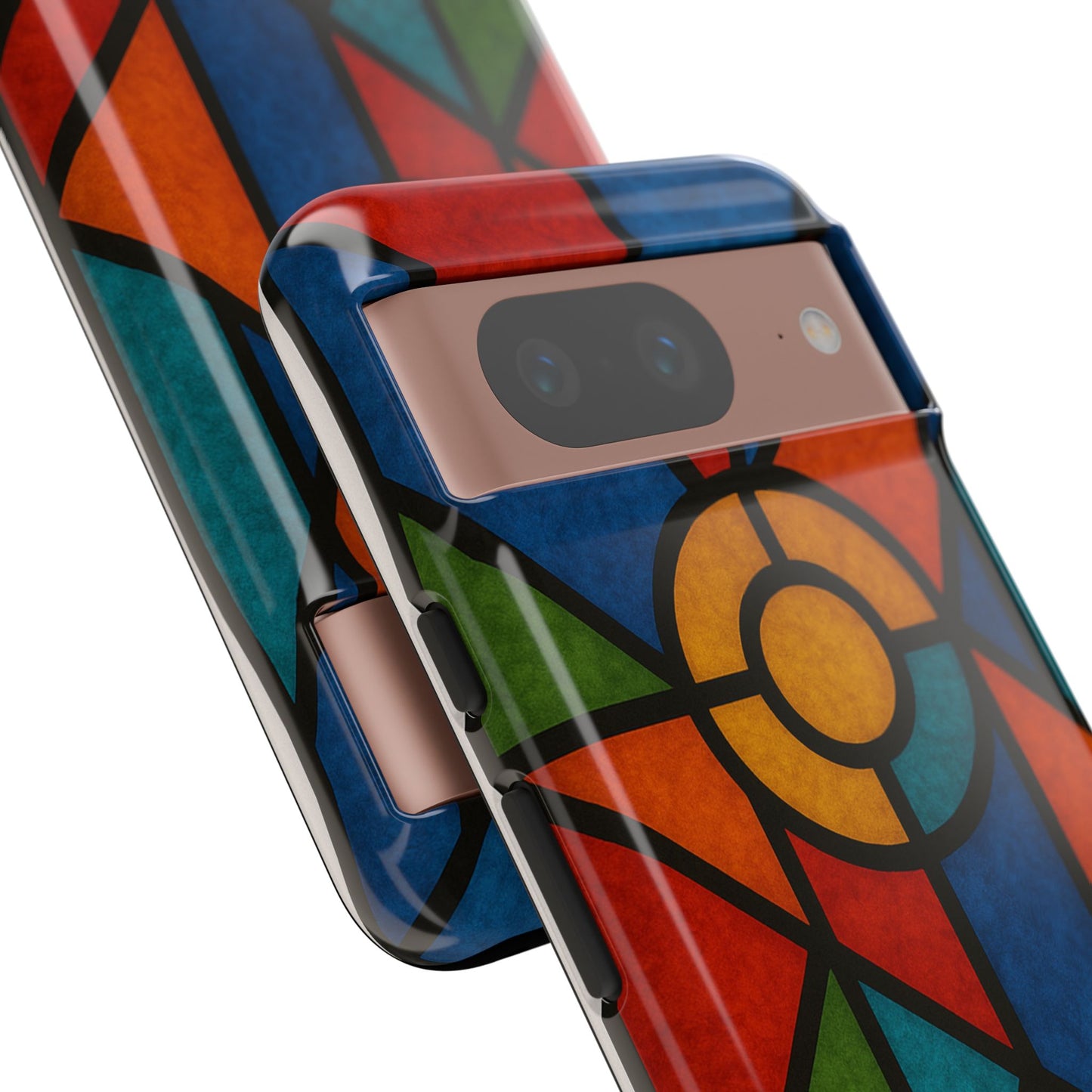 Colorful Stained Glass Phone Case, Artistic Phone Cover, Vibrant Protective Case, Unique Gift for Art Lovers, Stylish Smartphone Accessory