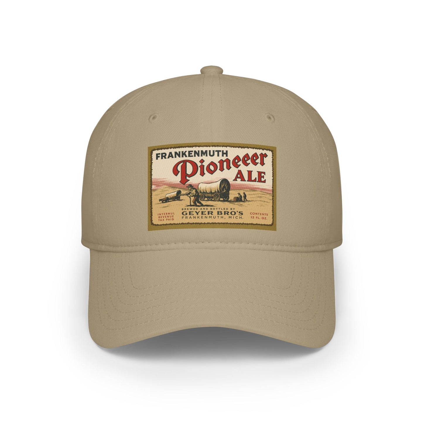 Vintage Pioneer Ale Baseball Cap - Red Adjustable Hat, Great for Breweries, Outdoor Events, Gifts, and Casual Wear