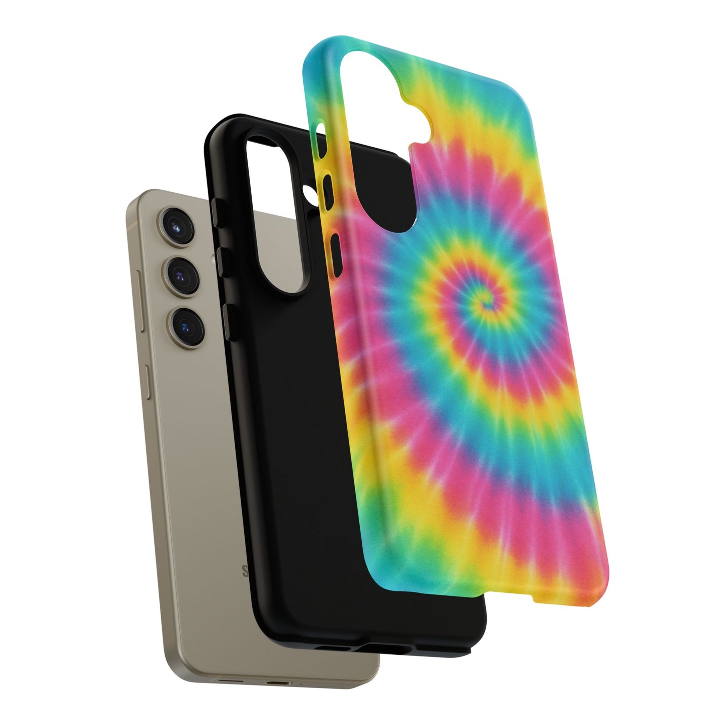 Colorful Tie-Dye Phone Case, Vibrant Phone Cover, Boho Style Accessory, Gift for Teens, Trendy Phone Accessories