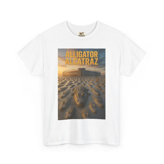 Vintage Alligator Alcatraz Tee, Retro Graphic T-Shirt, Unisex Cotton Shirt, Animal Lover Gift, Fun Statement Tee