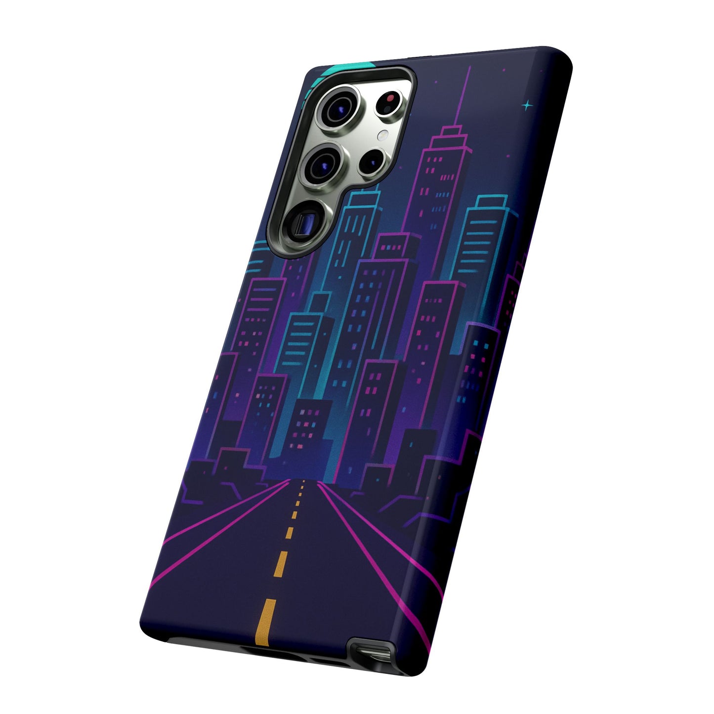 Cityscape Phone Case, Tough Cases, Urban Style, Nighttime Vibe, Phone Cover, Gift for City Lovers, Modern Design