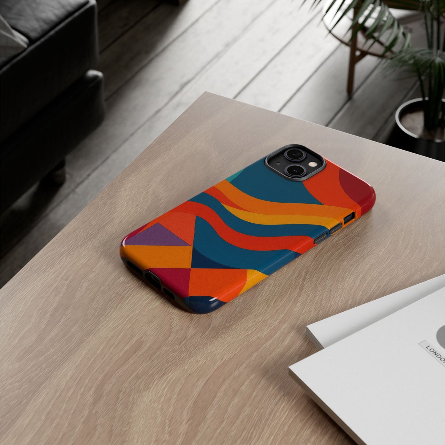 Vibrant Phone Case, Abstract Design Cover, Tough Cases for All Occasions, Stylish Gift for Tech Lovers, Modern Phone Accessories