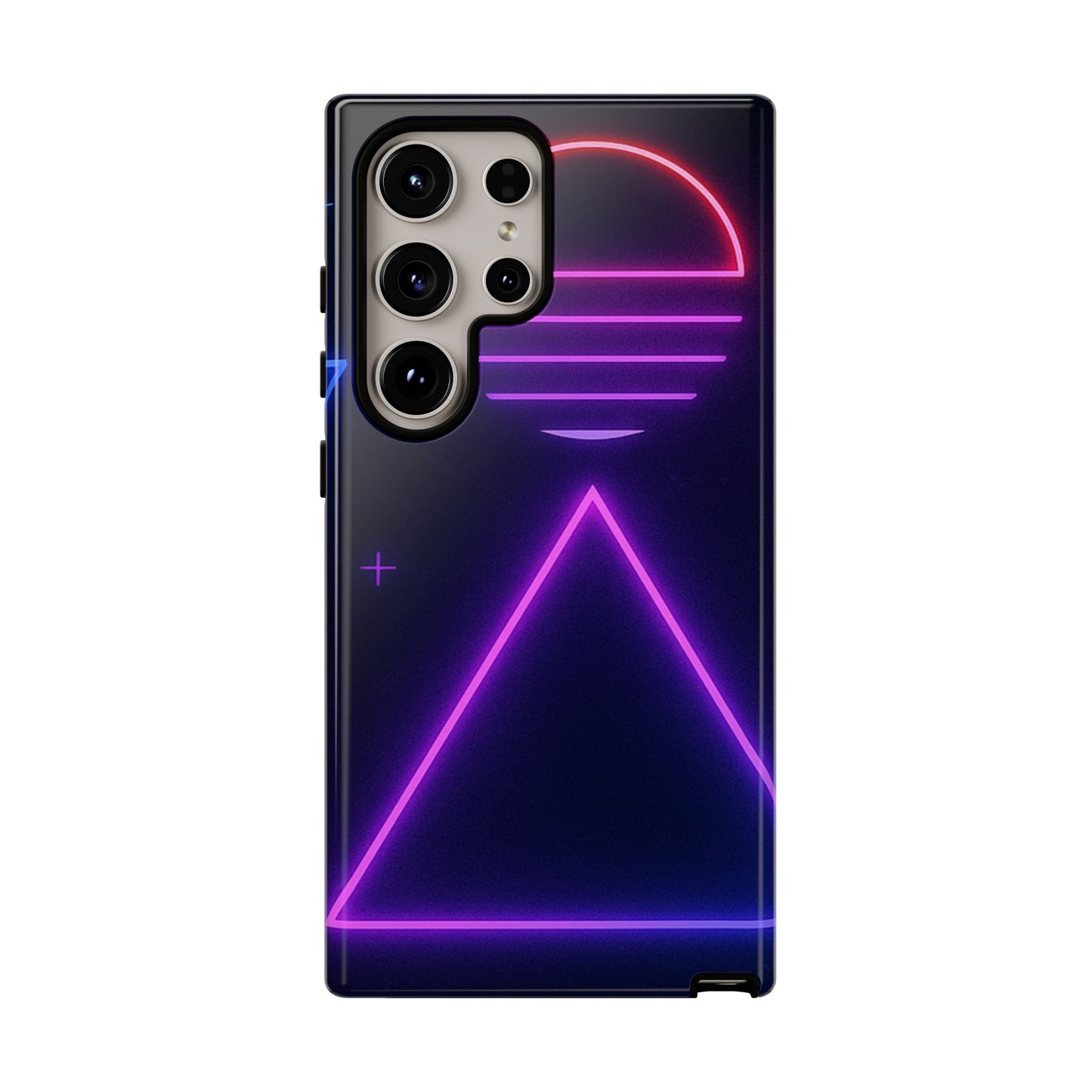 Retro Neon Phone Case, Tough Cases for iPhone, 80s Aesthetic Phone Cover, Abstract Neon Design, Gift for Tech Lovers