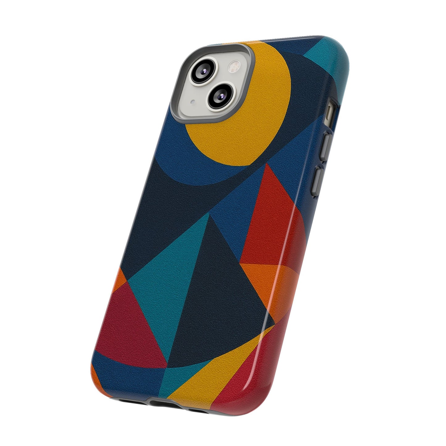 Vibrant Phone Case, Colorful Phone Cover, Geometric Design, Artistic Gift, Trendy Accessory, Vibrant Colors, Unique Design