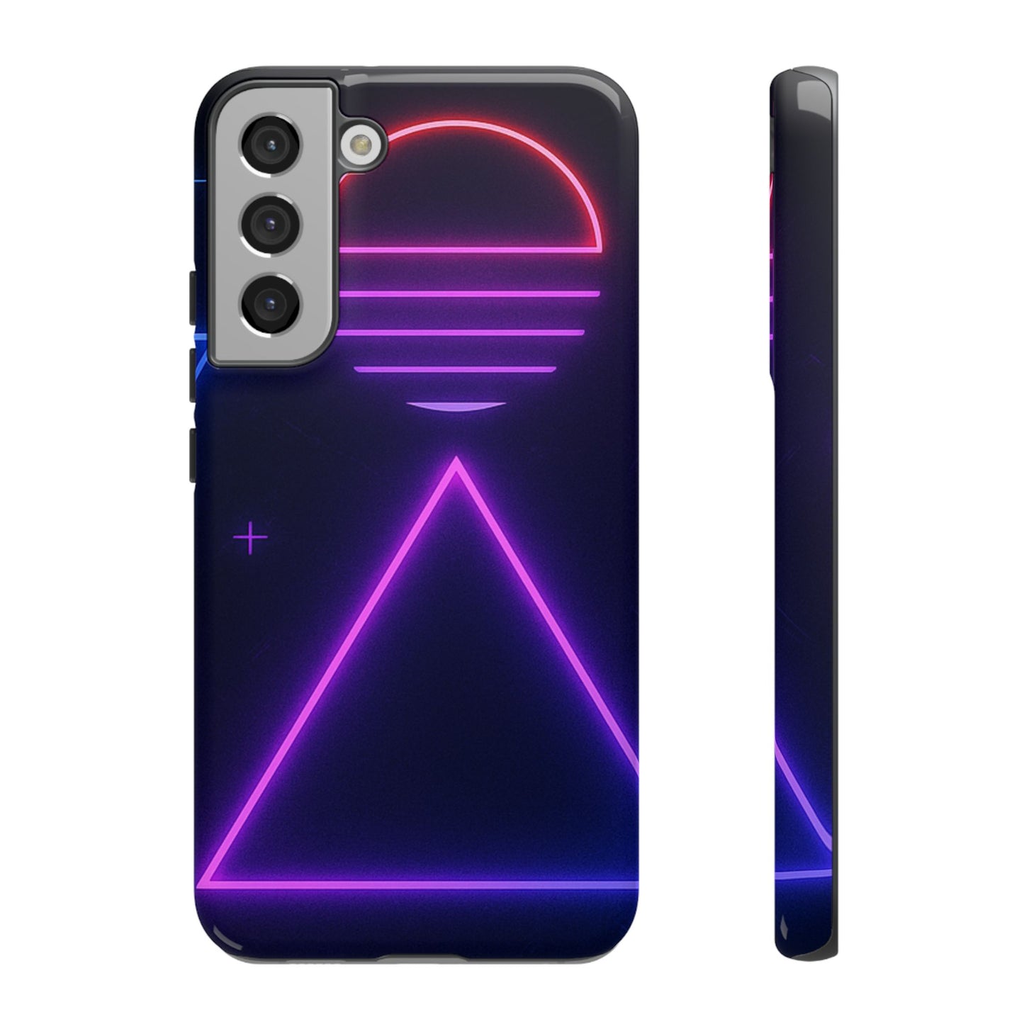 Retro Neon Phone Case, Tough Cases for iPhone, 80s Aesthetic Phone Cover, Abstract Neon Design, Gift for Tech Lovers