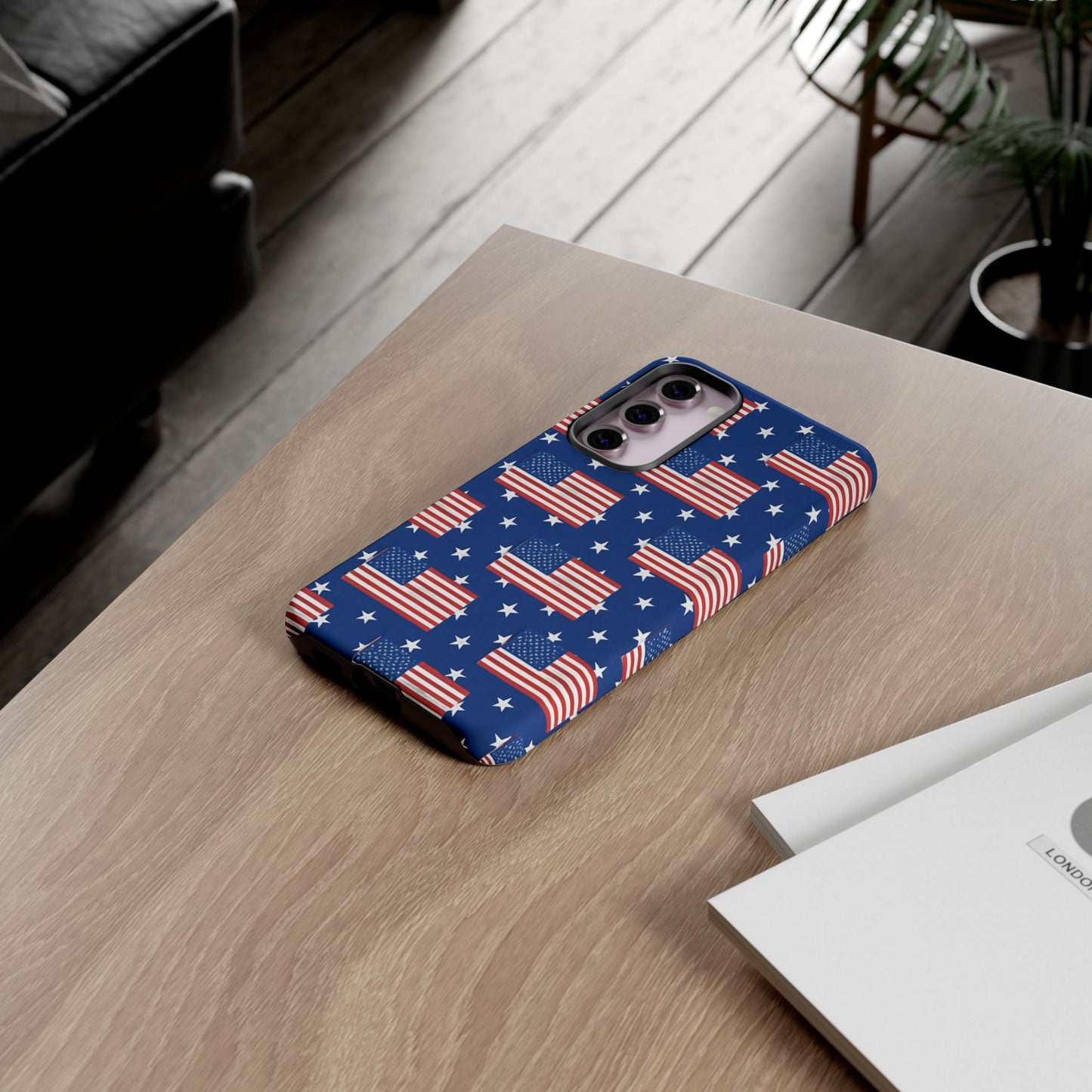 Patriotic Phone Case, Independence Day Accessories, American Flag Design, Star-Spangled Cover, Summer BBQ Gift