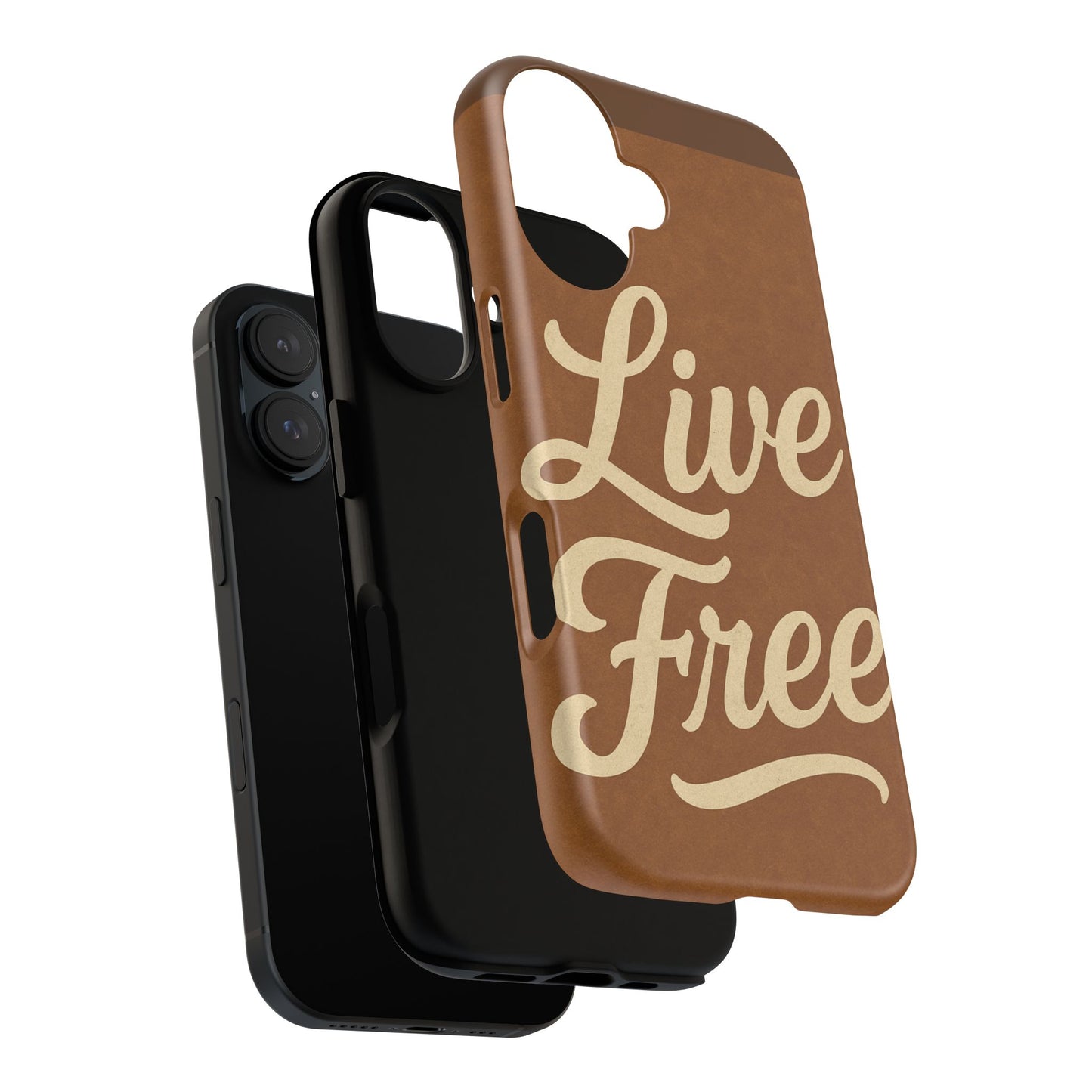 Live Free Phone Case, Tough Cases, Inspirational Phone Accessories, Gift for Adventurers, Customizable Design, Unique Tech Gifts
