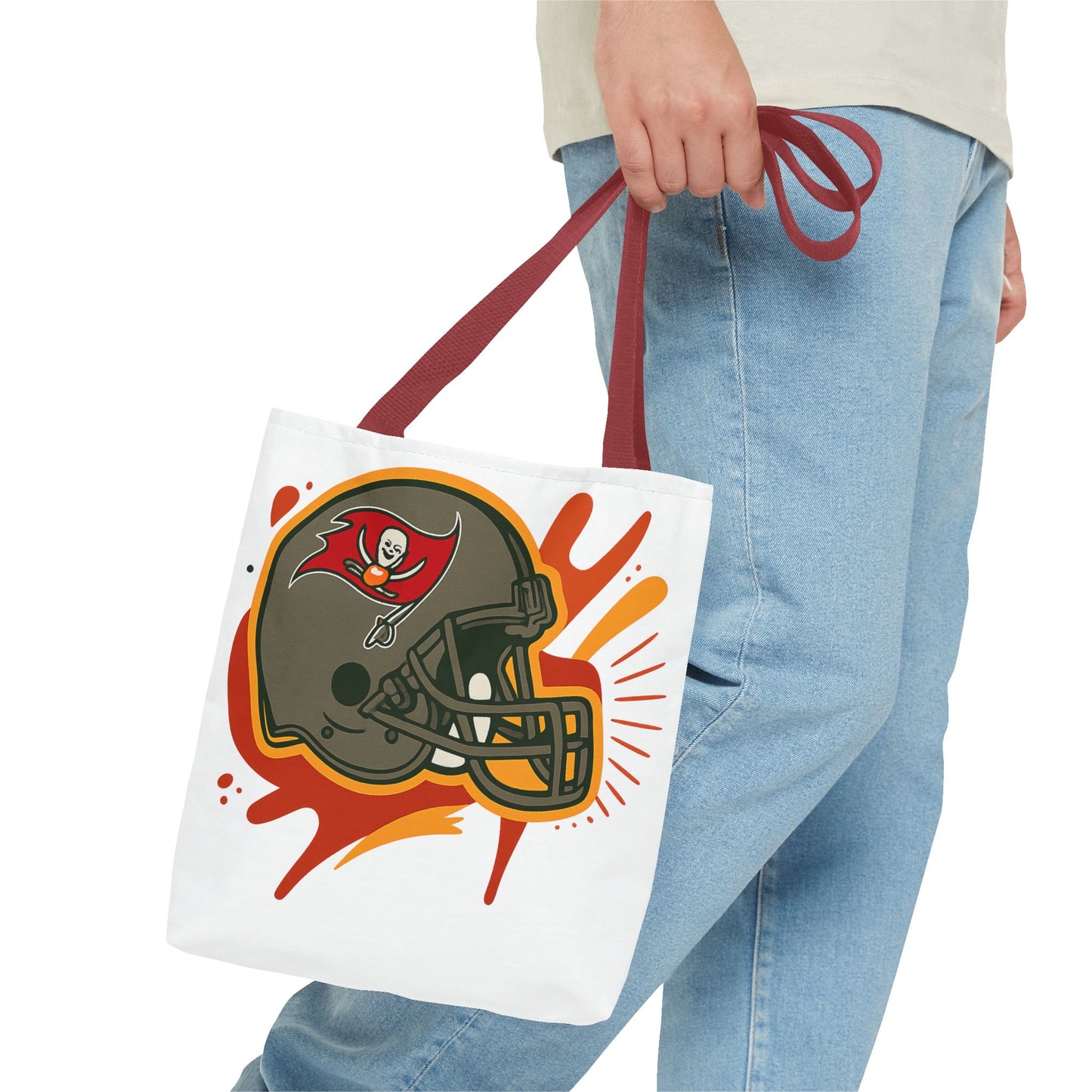 Tote Bag with Bold Football Design, Sports Tote, Game Day Bag, NFL Fan Gift, Personalized Beach Bag, Unique Shopping Tote