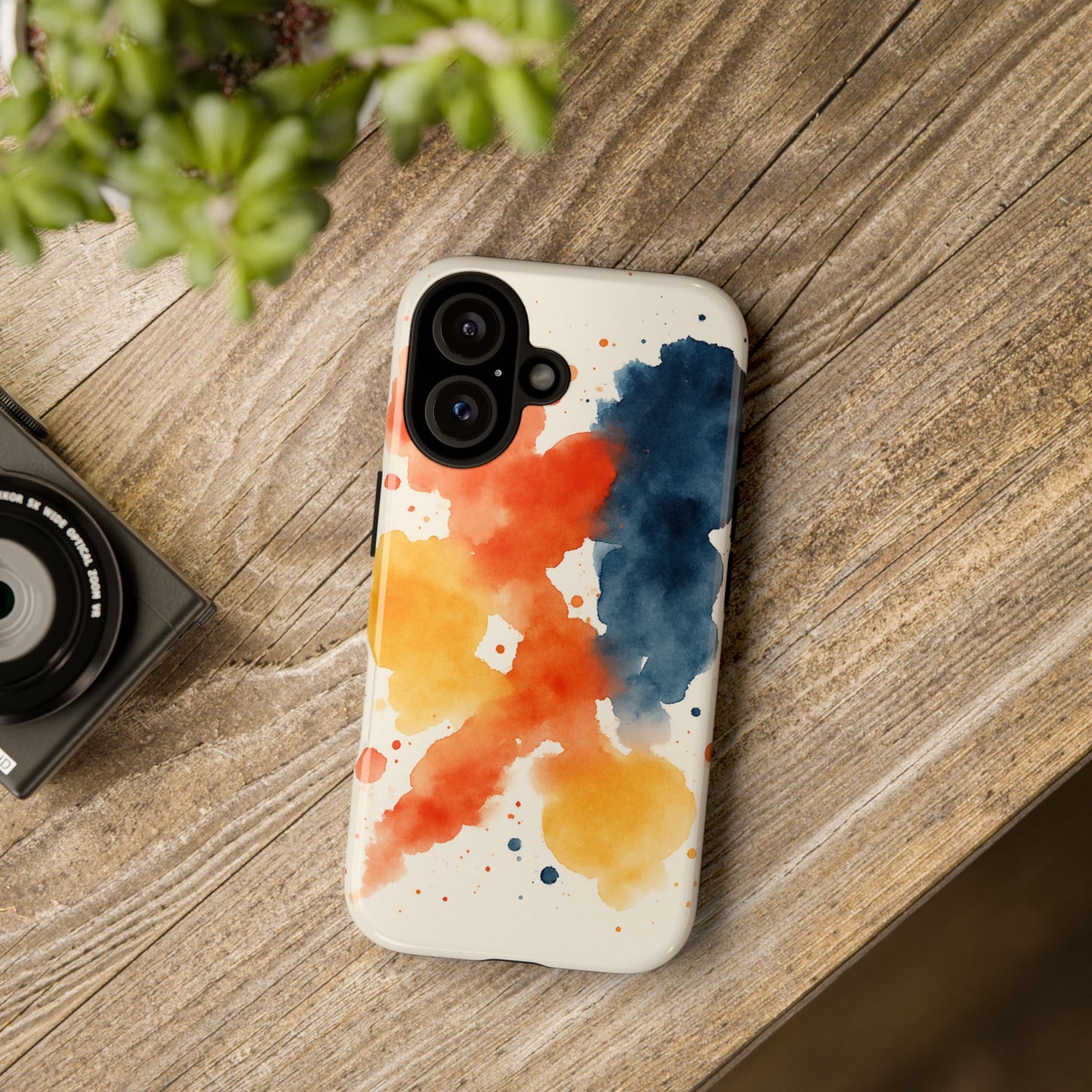Watercolor Phone Case - Abstract Design, Tough Cases for Men & Women, Stylish Gift, Artistic Accessory for All Occasions