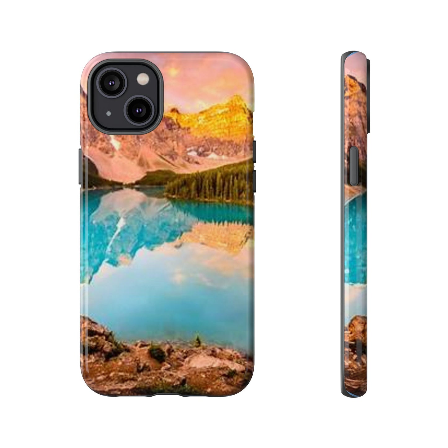 Nature-Inspired Phone Case with Mountain and Lake Design, Aesthetic Tough Cases for Outdoor Lovers, Phone Protection, Gift for Nature [...]