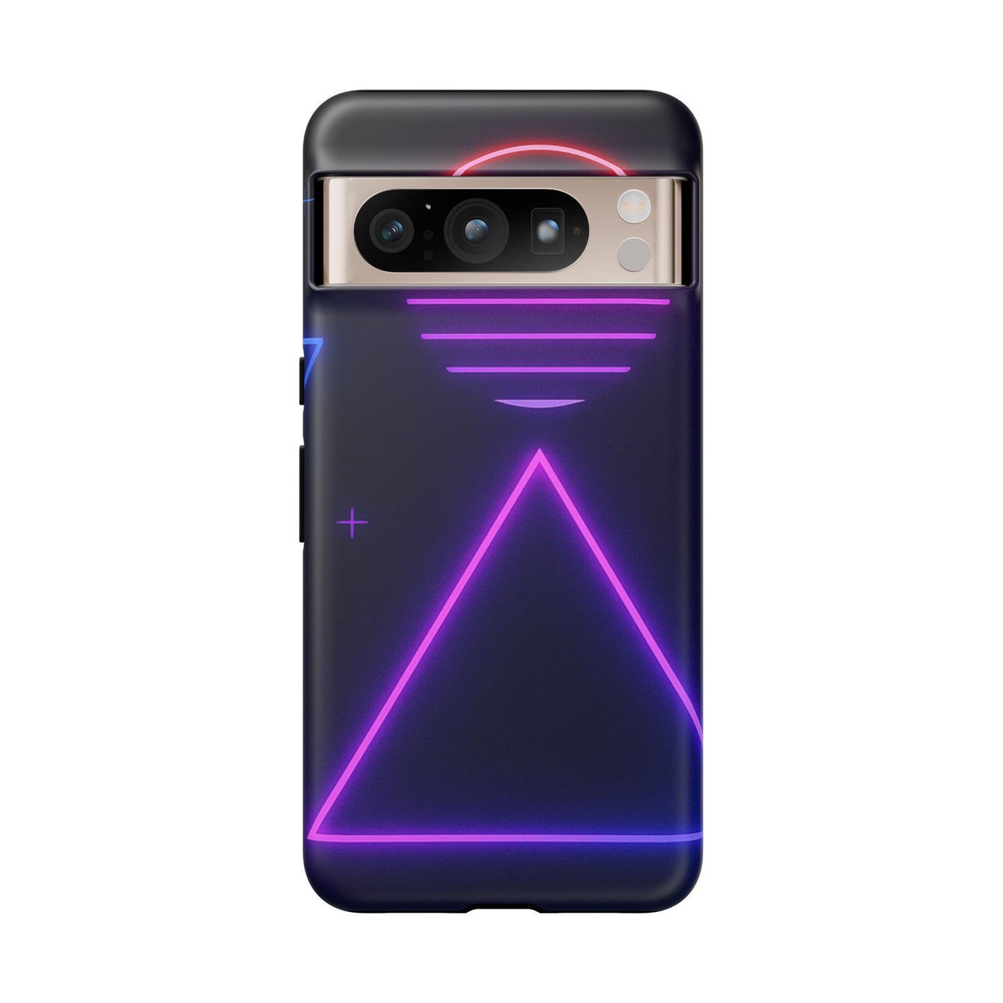 Retro Neon Phone Case, Tough Cases for iPhone, 80s Aesthetic Phone Cover, Abstract Neon Design, Gift for Tech Lovers