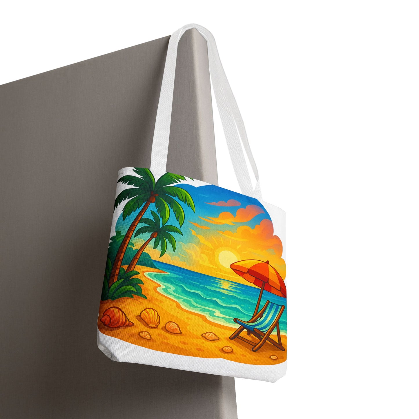 Tropical Beach Tote Bag | Vacation Accessory, Summer Bag, Beach Day Tote, Eco-Friendly Bag, Travel Companion