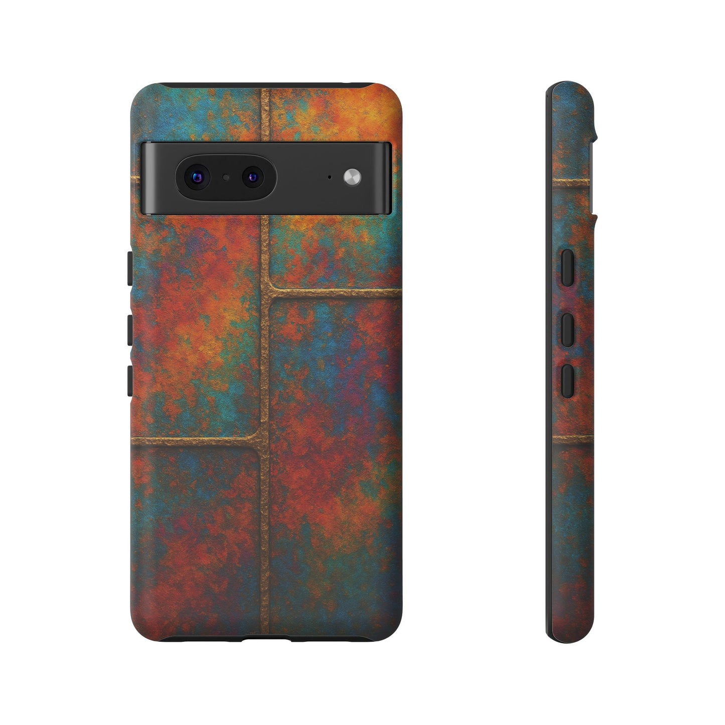Colorful Textured Phone Case, Vibrant iPhone Cover, Tough Protective Shell, Unique Mobile Accessory, Artisan Phone Protection