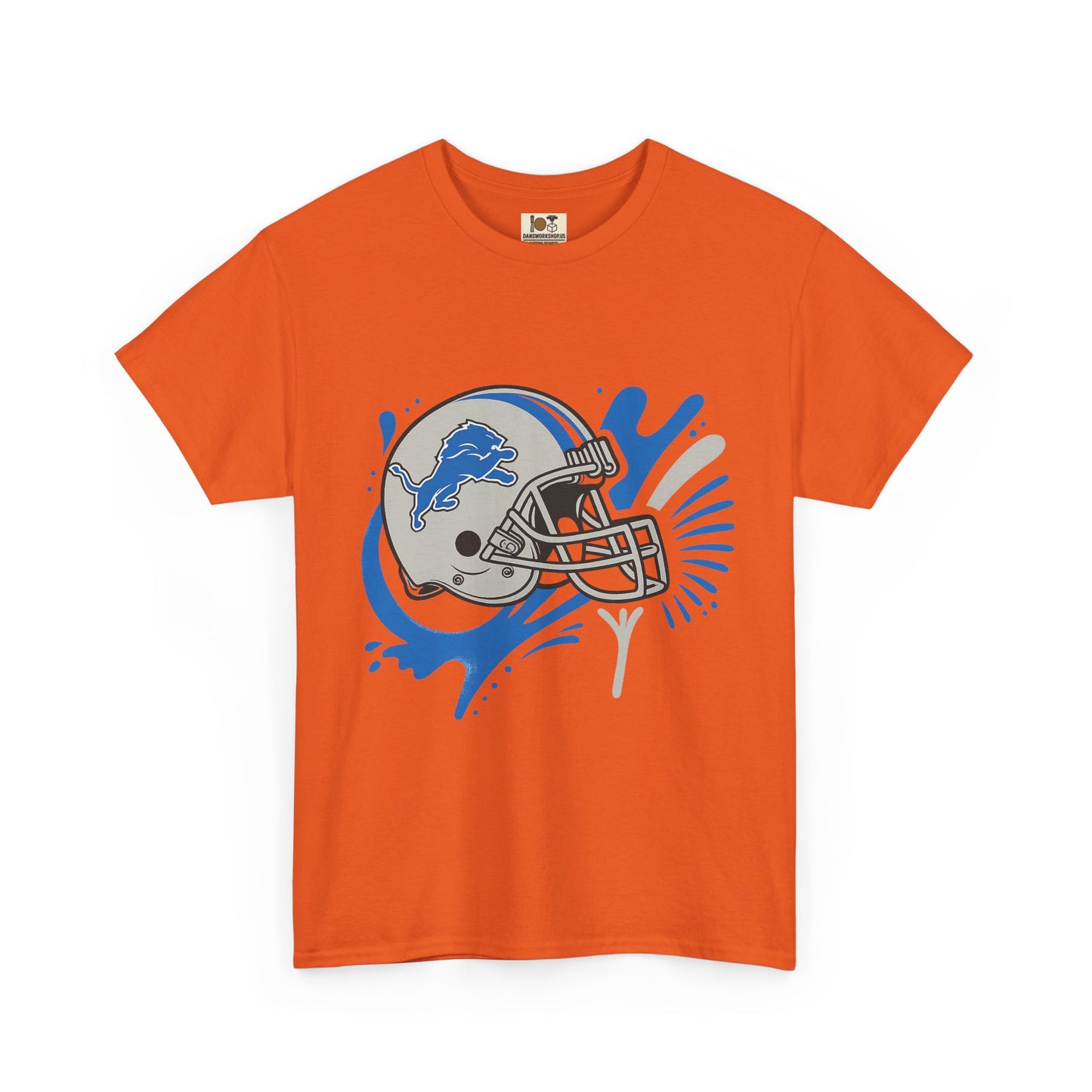 Detroit Lions Fan Heavy Cotton Tee, Sports Apparel, Gift for Gamers, Casual Wear, Team Spirit Shirt