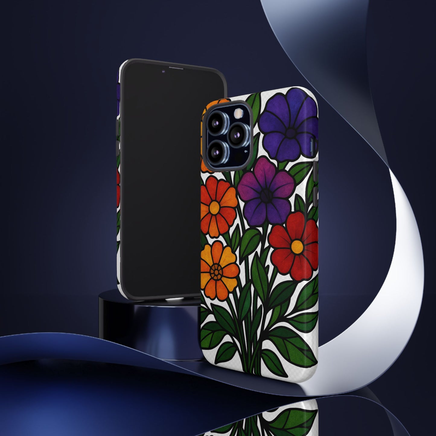 Floral Phone Case, Tough Cases with Colorful Flower Design, Gift for Flower Lovers, Summer Accessories, Trendy Phone Cover