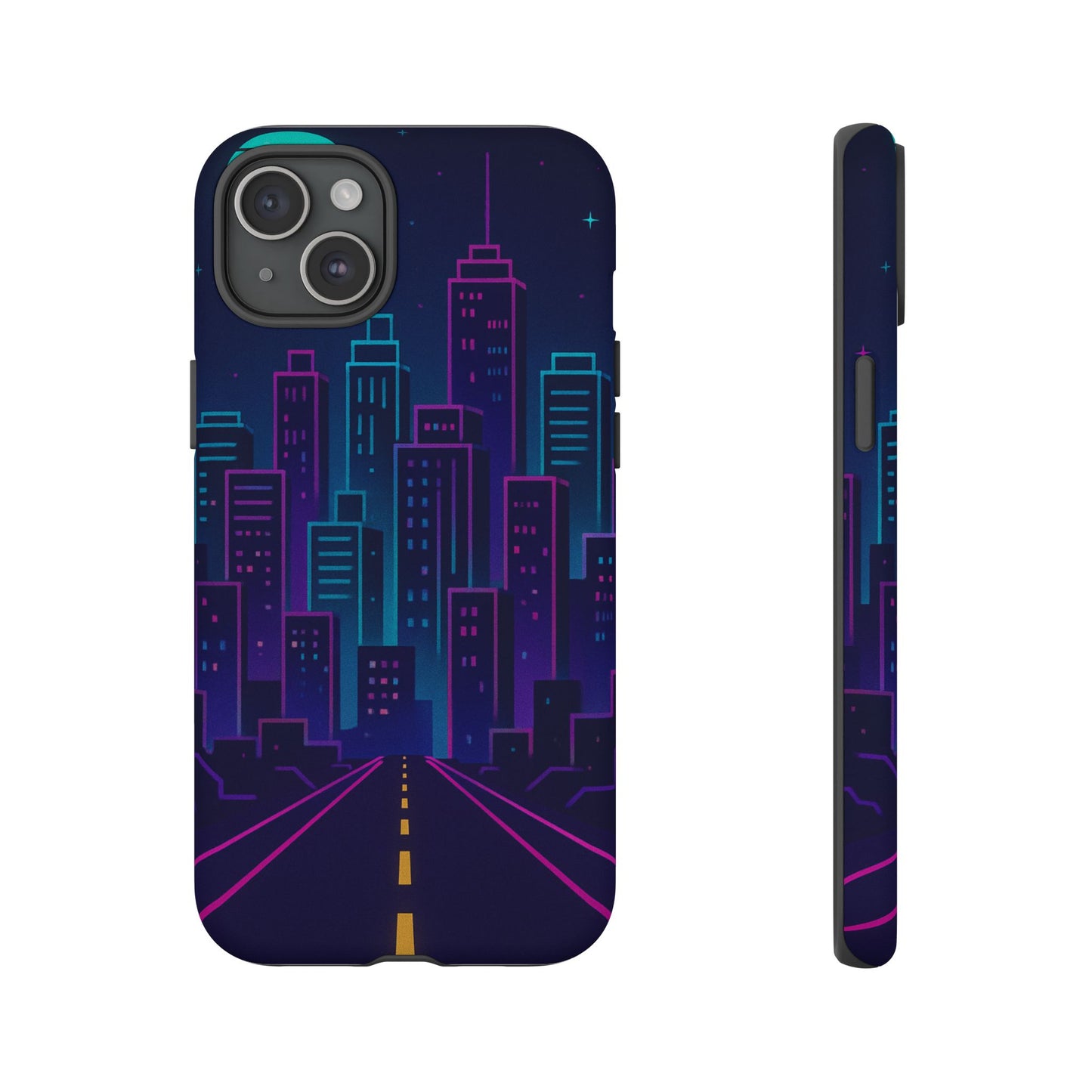 Cityscape Phone Case, Tough Cases, Urban Style, Nighttime Vibe, Phone Cover, Gift for City Lovers, Modern Design