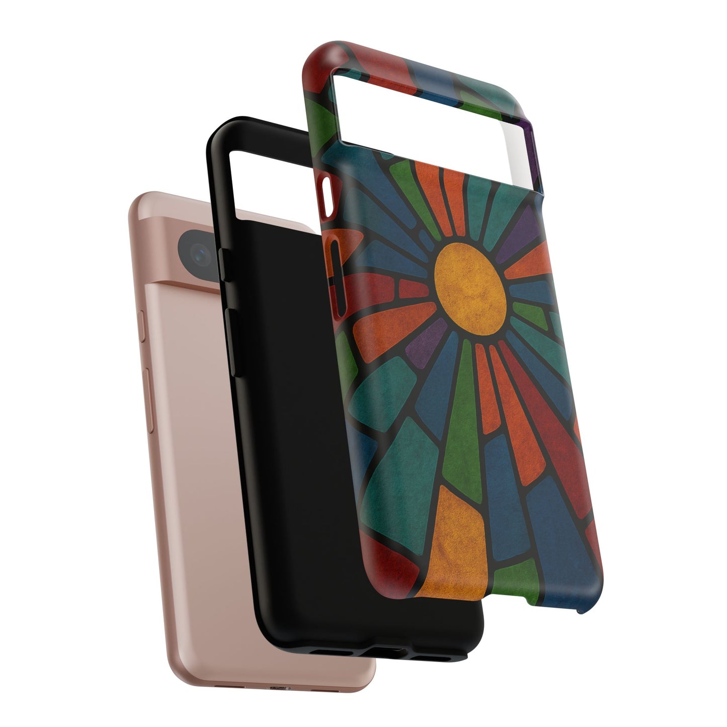 Colorful Stained Glass Phone Case, Tough Cases, Artistic Phone Cover, Vibrant Mobile Accessory, Unique Gift for Art Lovers