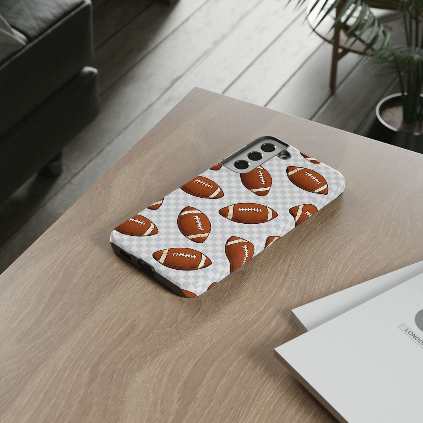 Football Phone Case, Tough Cases for Sports Fans, Unique Gift for Football Lovers, Protective Decor, Athletic Accessories