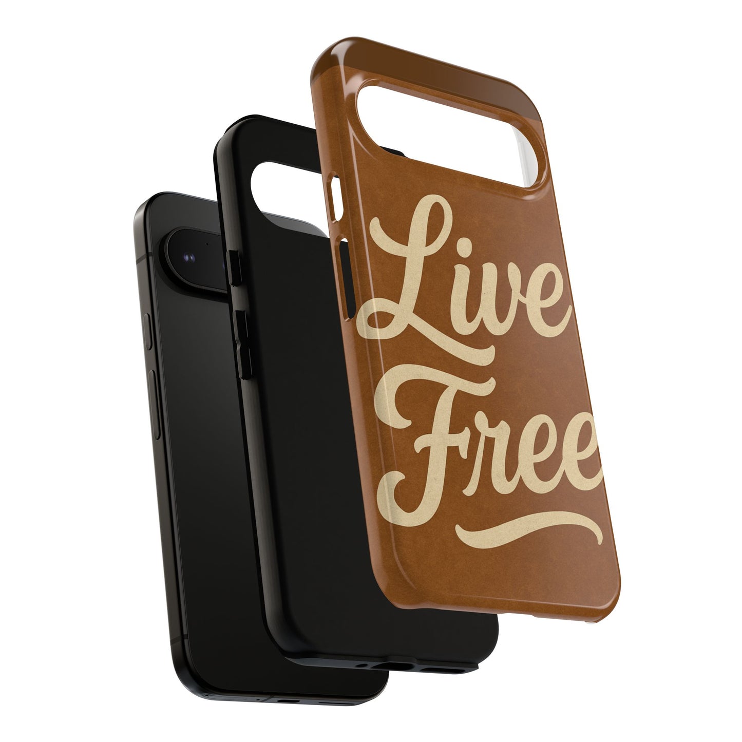 Live Free Phone Case, Tough Cases, Inspirational Phone Accessories, Gift for Adventurers, Customizable Design, Unique Tech Gifts
