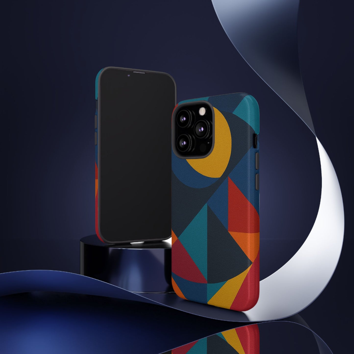 Vibrant Phone Case, Colorful Phone Cover, Geometric Design, Artistic Gift, Trendy Accessory, Vibrant Colors, Unique Design