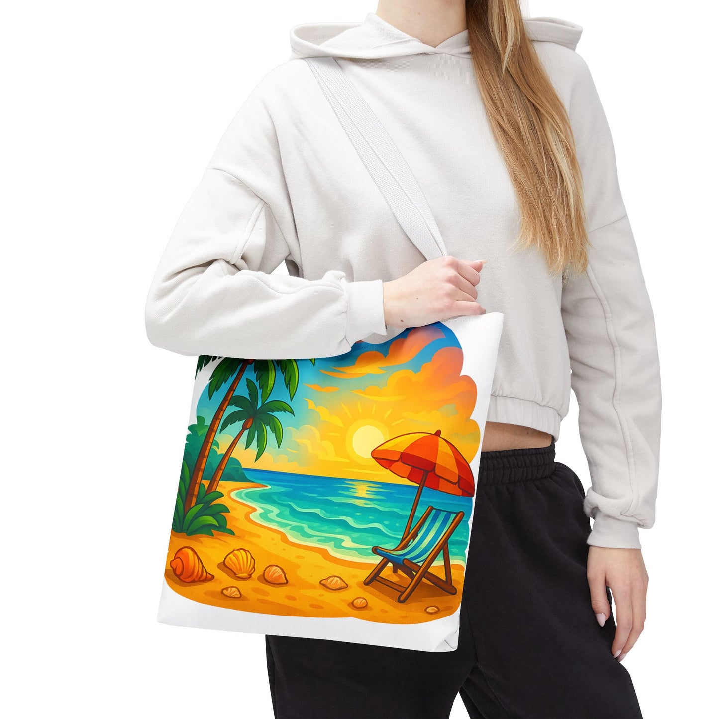 Tropical Beach Tote Bag | Vacation Accessory, Summer Bag, Beach Day Tote, Eco-Friendly Bag, Travel Companion