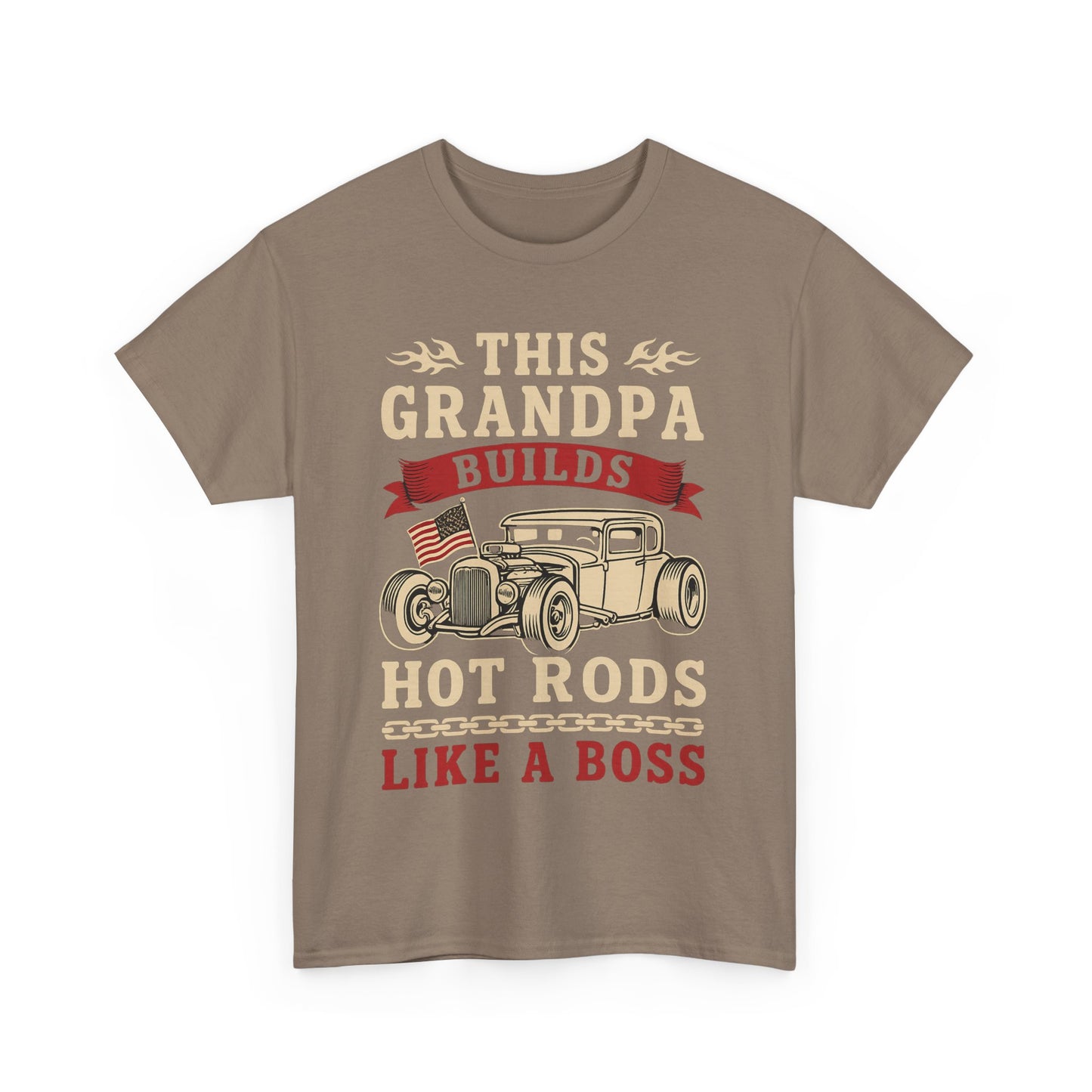 This Grandpa Builds Hot Rods Heavy Cotton Tee, Gift for Grandpa, Car [...]
