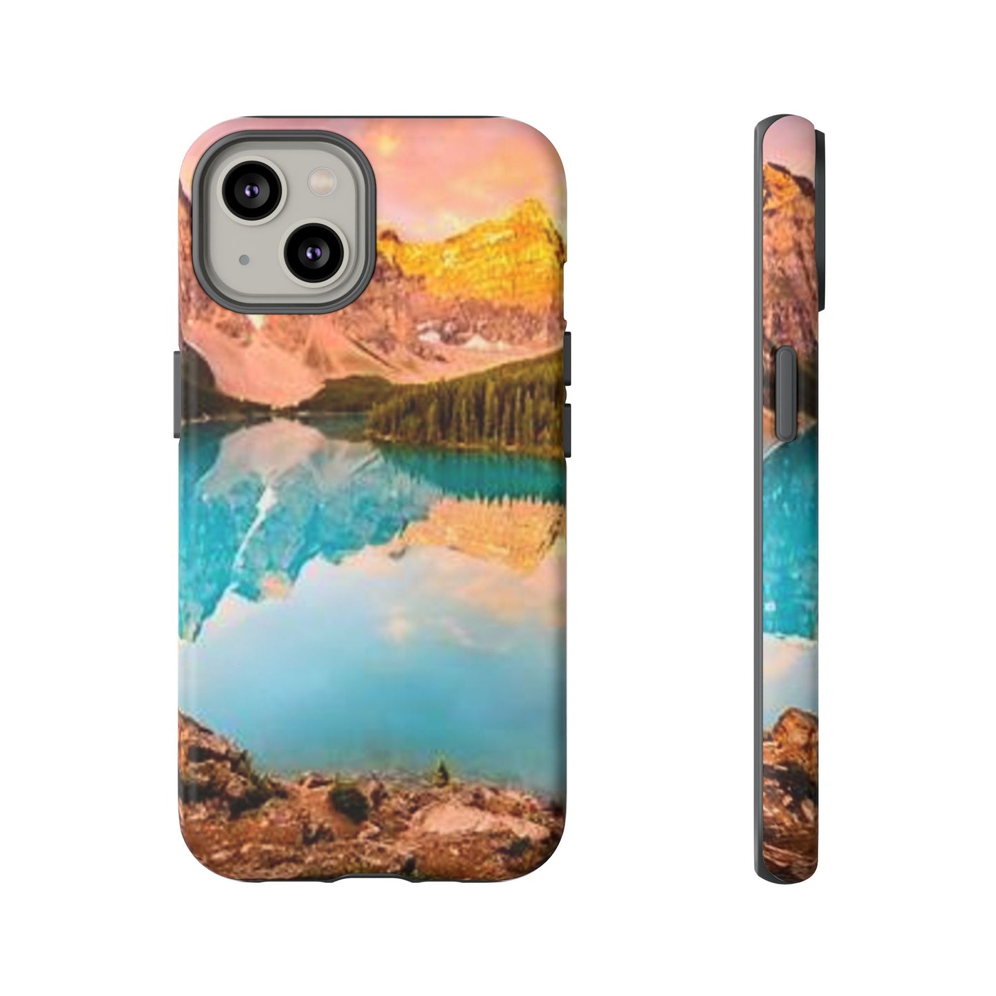 Nature-Inspired Phone Case with Mountain and Lake Design, Aesthetic Tough Cases for Outdoor Lovers, Phone Protection, Gift for Nature [...]