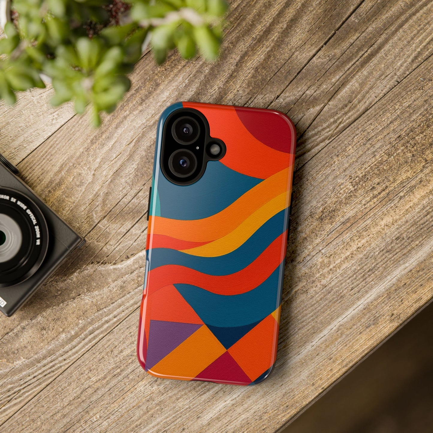 Vibrant Phone Case, Abstract Design Cover, Tough Cases for All Occasions, Stylish Gift for Tech Lovers, Modern Phone Accessories
