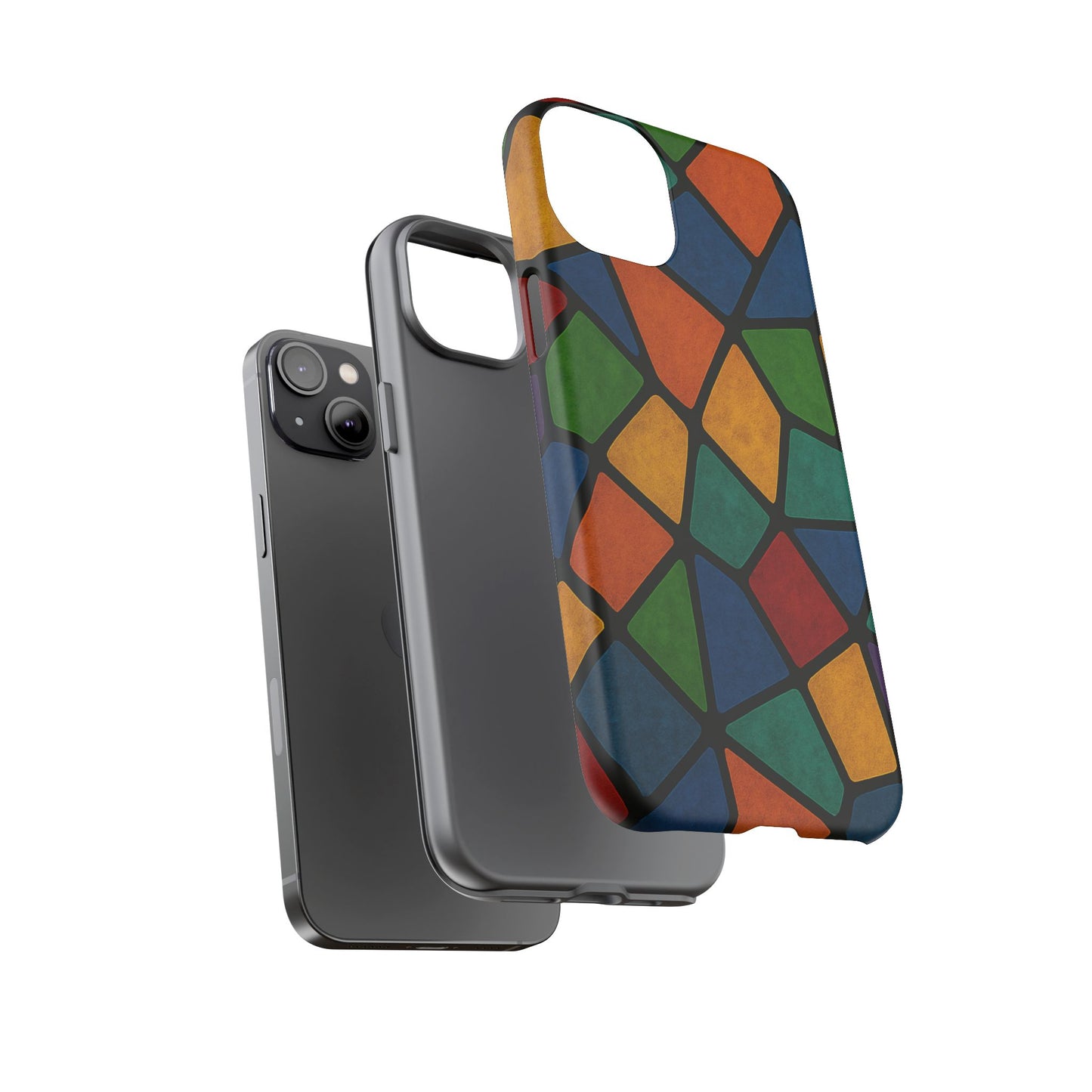 Colorful Mosaic Phone Case, Tough Cell Phone Cover, Vibrant Smartphone Protector, Unique Gift for Weddings, Birthday, Holidays