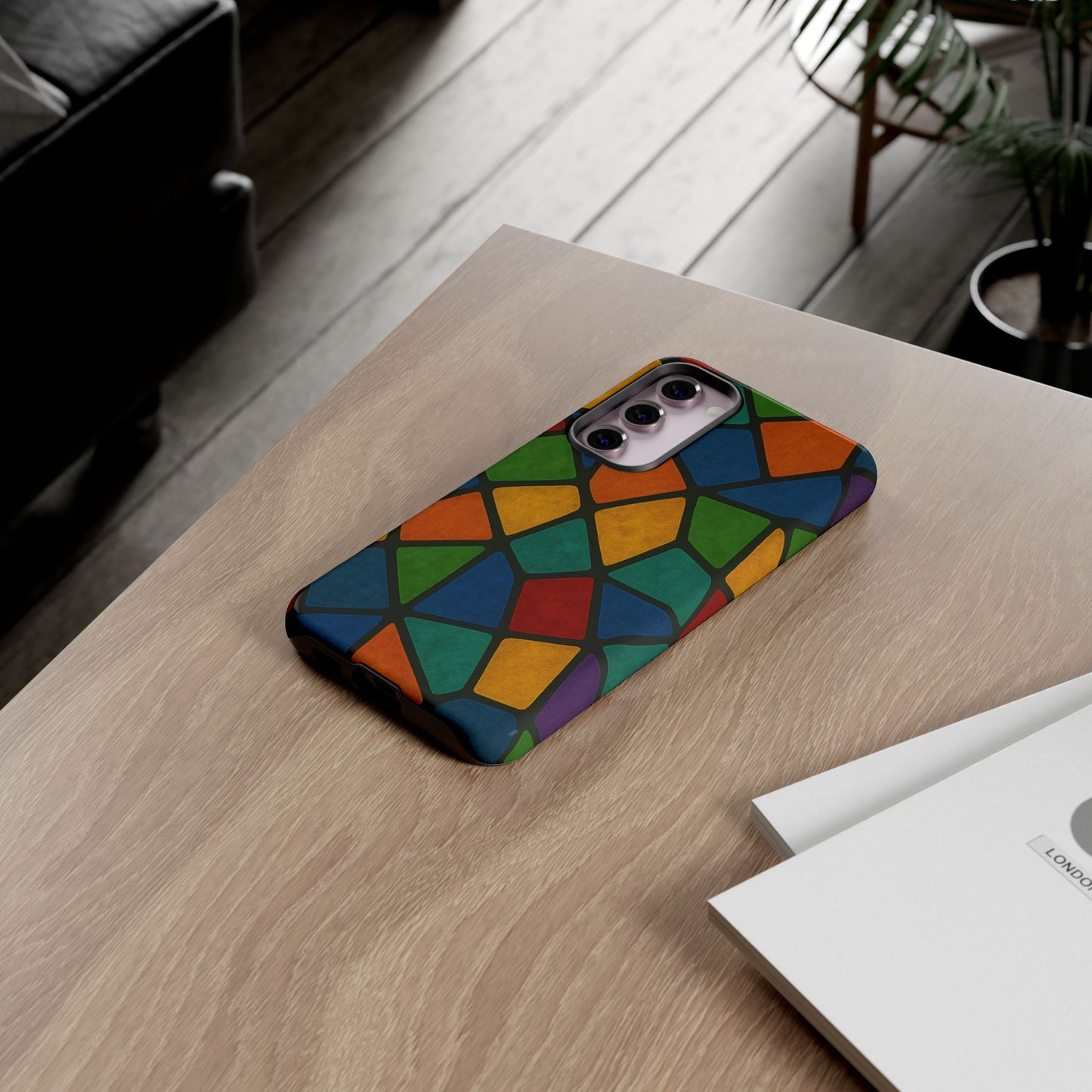 Colorful Mosaic Phone Case, Tough Cell Phone Cover, Vibrant Smartphone Protector, Unique Gift for Weddings, Birthday, Holidays