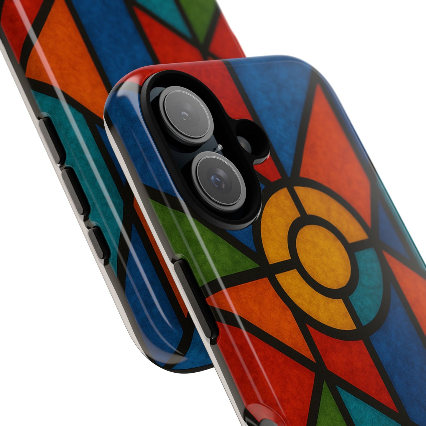 Colorful Stained Glass Phone Case, Artistic Phone Cover, Vibrant Protective Case, Unique Gift for Art Lovers, Stylish Smartphone Accessory