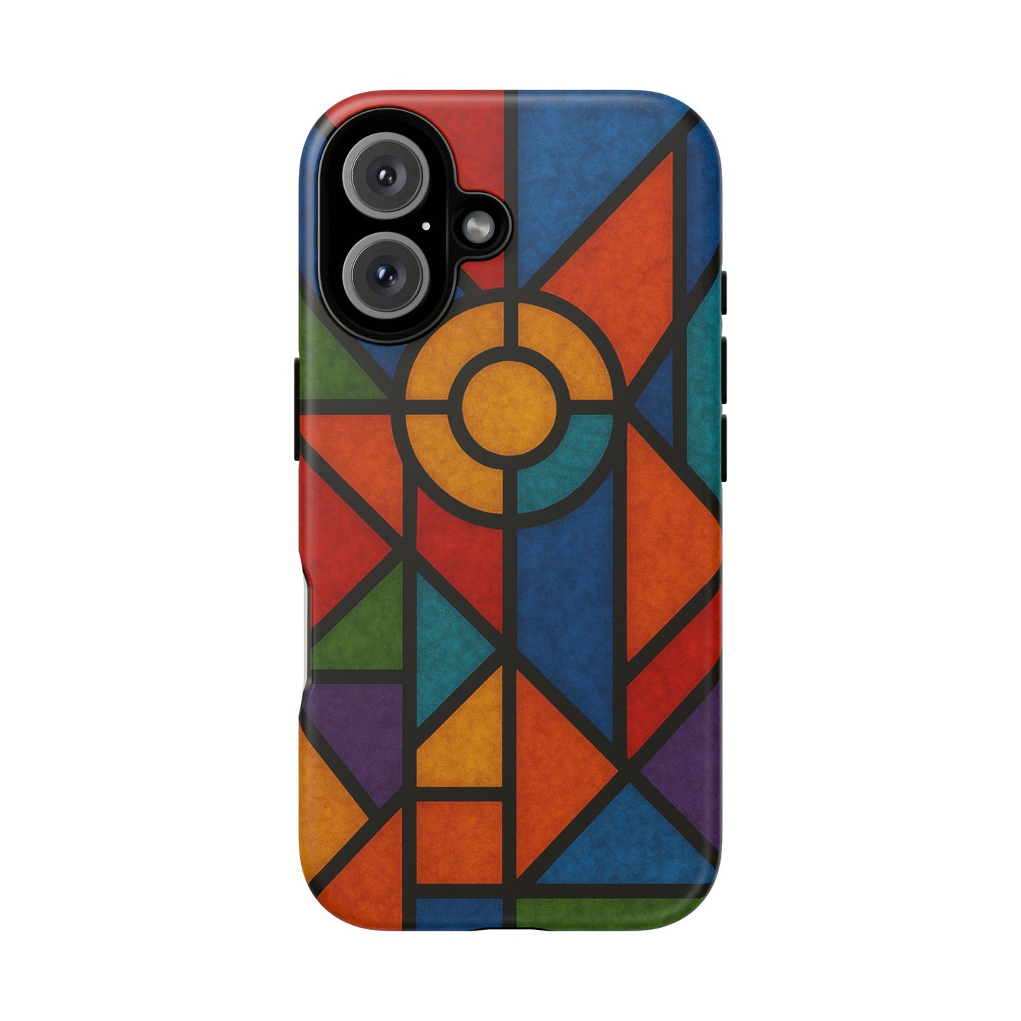 Colorful Stained Glass Phone Case, Artistic Phone Cover, Vibrant Protective Case, Unique Gift for Art Lovers, Stylish Smartphone Accessory