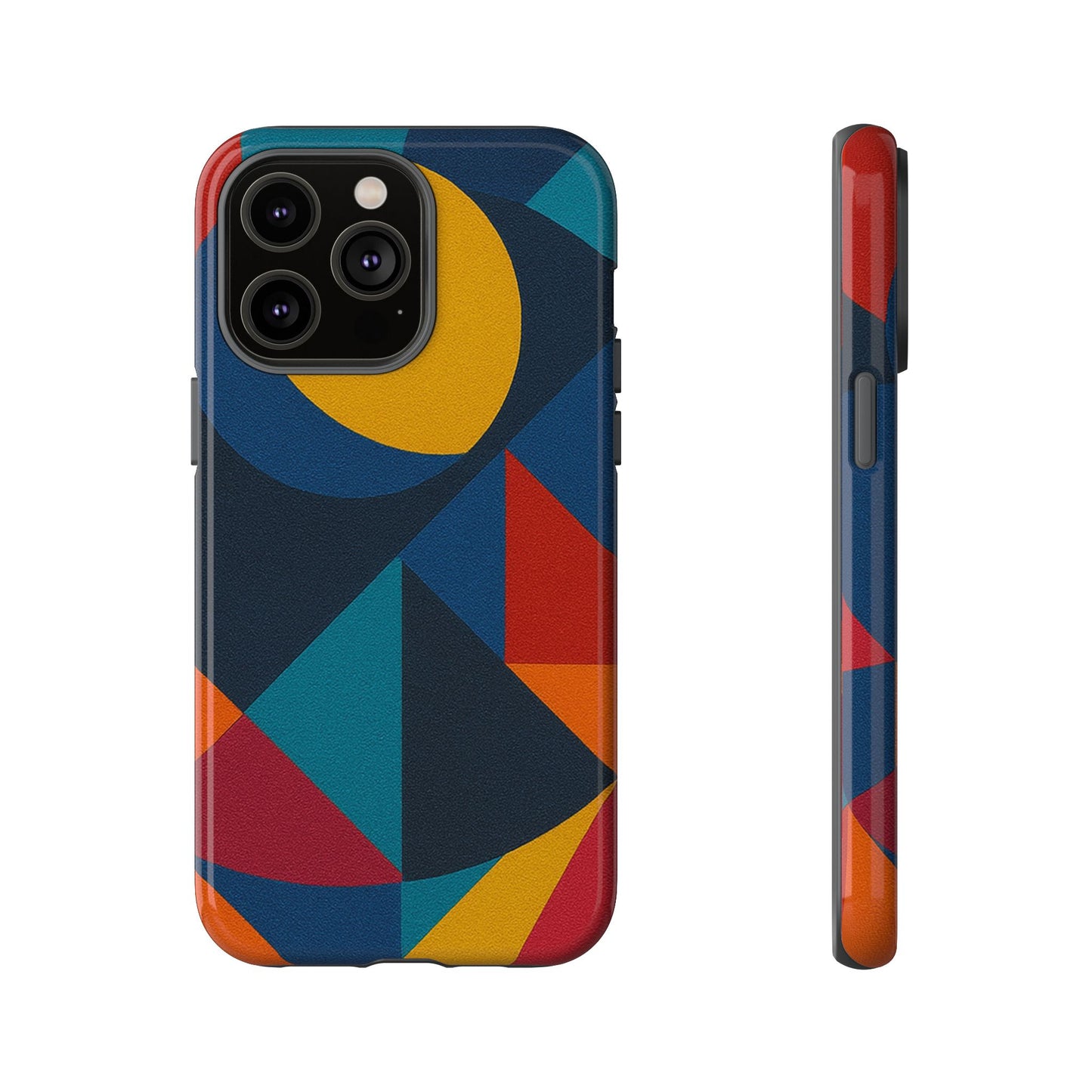 Vibrant Phone Case, Colorful Phone Cover, Geometric Design, Artistic Gift, Trendy Accessory, Vibrant Colors, Unique Design