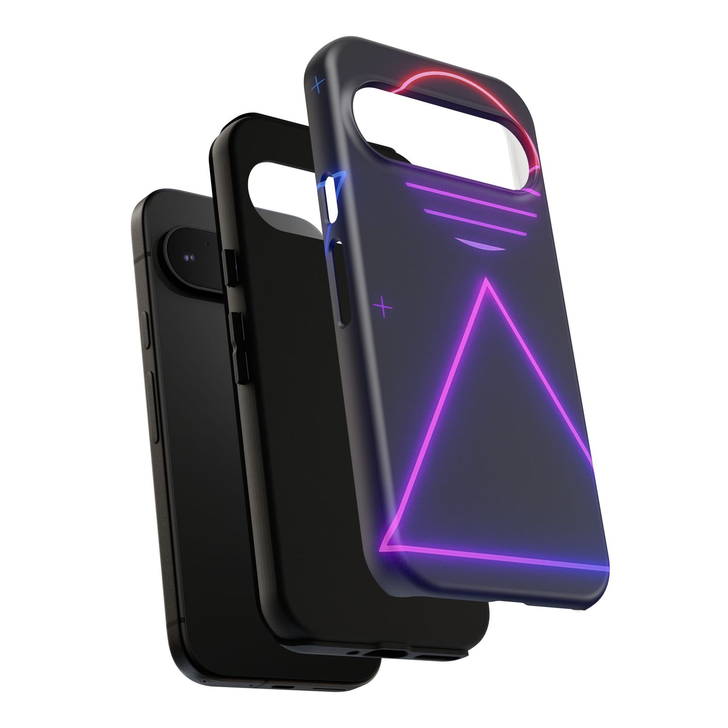 Retro Neon Phone Case, Tough Cases for iPhone, 80s Aesthetic Phone Cover, Abstract Neon Design, Gift for Tech Lovers