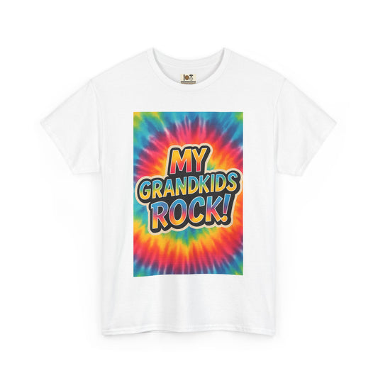 Colorful Tie-Dye Grandpa Tee, My Grandkids Rock Shirt, Family Gift, Casual Wear, Summer Style, Grandparents Day, Gifts for Men